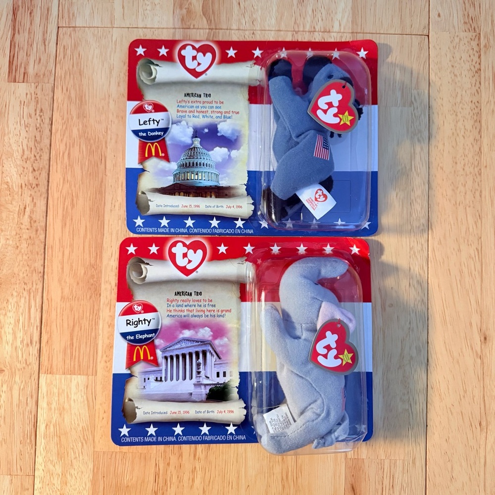 McDonald’s TY Teenie Beanie Babies Lefty and Righty 2000